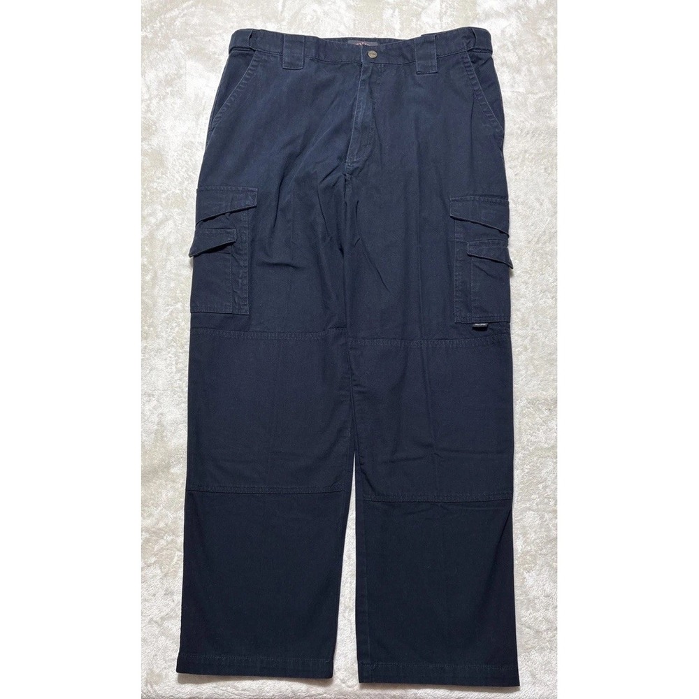 Tru-Spec Mens Tactical Cargo Pants Size 38x32 Fits 38x31 Blue Elastic Waist
